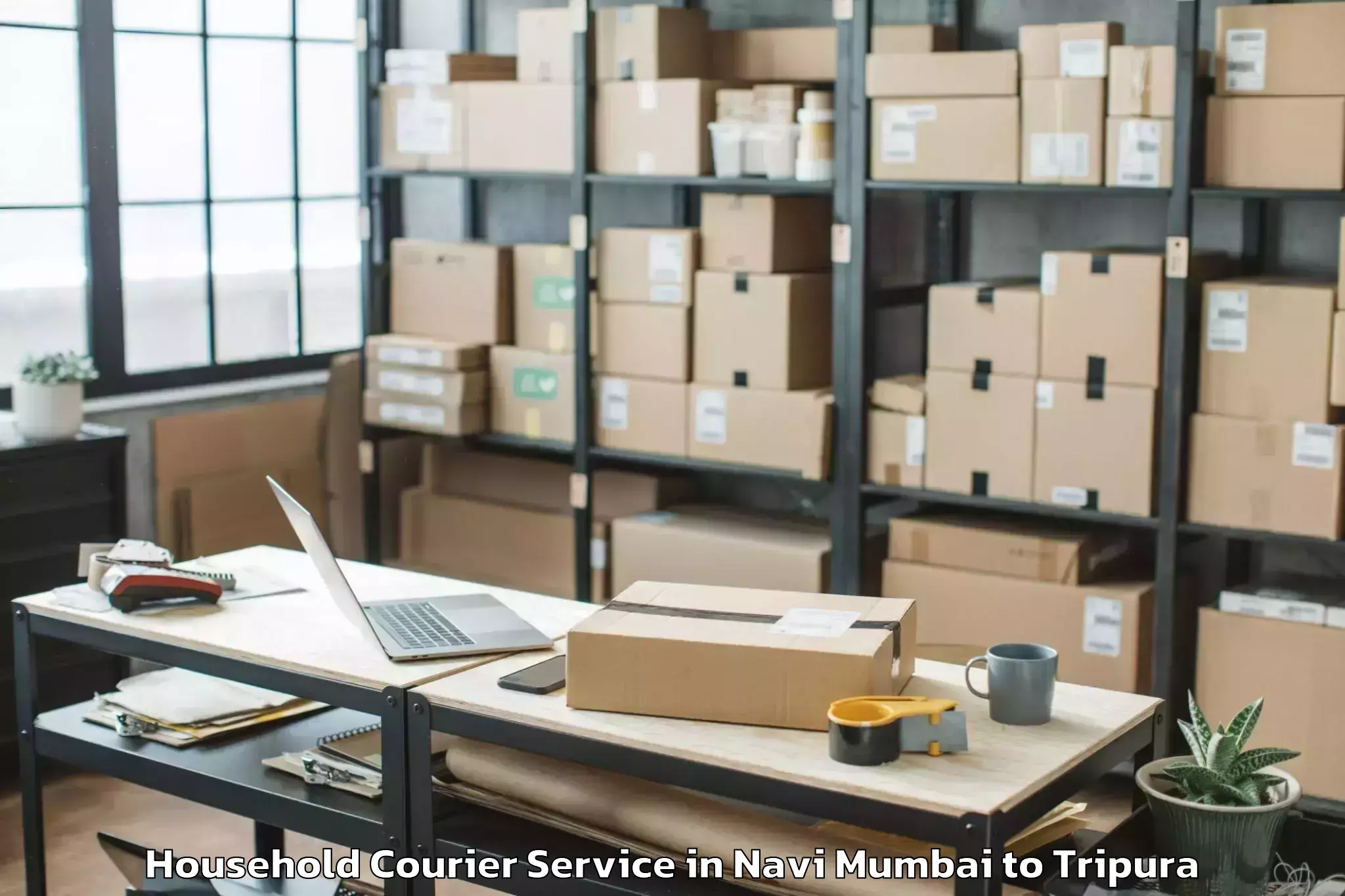 Book Your Navi Mumbai to Khowai Household Courier Today